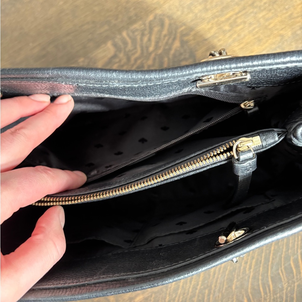 Kate Spade Black Calf Leather Tote Bag - Picture 2 of 7